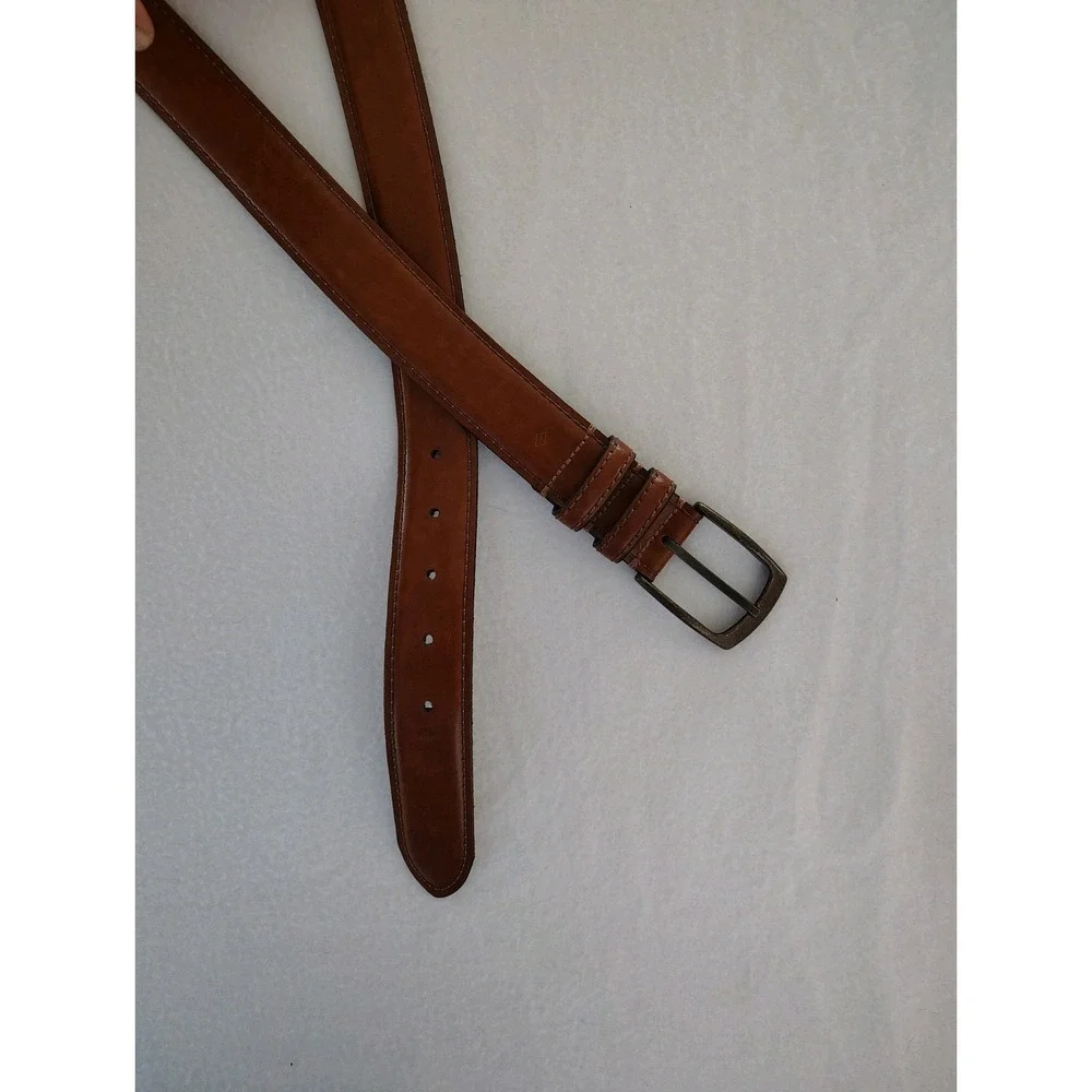 Joseph Abboud Brown‎ Genuine Leather Dress Belt Made In Italy Men's Size 44/110